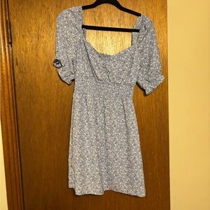 Abercrombie & Fitch Blue Puff Sleeve Sundress